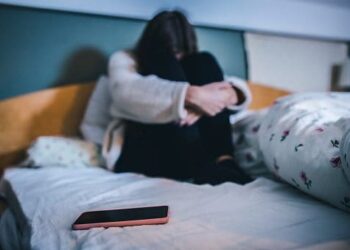 Cyberbullying made a teen sad in her bedroom